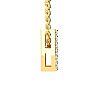 Letter H Diamond Initial Necklace In 14K Yellow Gold With 13 Diamonds Image-3