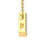 Letter N Diamond Initial Necklace In 14K Yellow Gold With 13 Diamonds Image-3