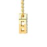 Letter O Diamond Initial Necklace In 14K Yellow Gold With 13 Diamonds Image-3