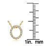Letter O Diamond Initial Necklace In 14K Yellow Gold With 13 Diamonds Image-4