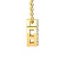 Letter Q Diamond Initial Necklace In 14K Yellow Gold With 13 Diamonds Image-3