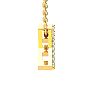 Letter T Diamond Initial Necklace In 14K Yellow Gold With 13 Diamonds Image-3