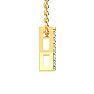 Letter Y Diamond Initial Necklace In 14K Yellow Gold With 13 Diamonds Image-3