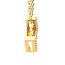 Letter Z Diamond Initial Necklace In 14K Yellow Gold With 13 Diamonds Image-3
