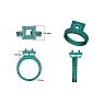 2 Carat Princess Cut Halo Diamond Bridal Set in 14k Rose Gold Image-6
