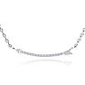 Arrow Necklace With 20 Fiery Diamonds in Solid Sterling Silver, 18 Inches Image-1