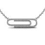 1/2 Carat Diamond Paperclip Necklace, Sterling Silver, 18 Inches Image-1