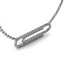 1/2 Carat Diamond Paperclip Necklace, Sterling Silver, 18 Inches Image-2