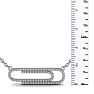 1/2 Carat Diamond Paperclip Necklace, Sterling Silver, 18 Inches Image-4