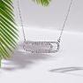 1/2 Carat Diamond Paperclip Necklace, Sterling Silver, 18 Inches Image-6