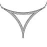 1/3 Carat Diamond Open Triangle Necklace, Sterling Silver, 18 Inches Image-1