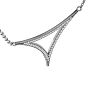 1/3 Carat Diamond Open Triangle Necklace, Sterling Silver, 18 Inches Image-2