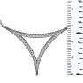 1/3 Carat Diamond Open Triangle Necklace, Sterling Silver, 18 Inches Image-5