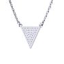 Over 1/3 Carat Diamond Triangle Necklace, Sterling Silver, 18 Inches. Fiery Diamonds! Image-4