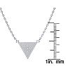 Over 1/3 Carat Diamond Triangle Necklace, Sterling Silver, 18 Inches. Fiery Diamonds! Image-5