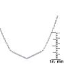 1/5ct V Bar Diamond Necklace, Sterling Silver, 18 Inches. Very High Quality. Image-5