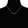 1/5ct V Bar Diamond Necklace, Sterling Silver, 18 Inches. Very High Quality. Image-6