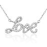 68 Fine Colorless Natural Diamond Love Necklace, Sterling Silver, 18 Inches. 1/2 Carat! Image-1