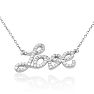 68 Fine Colorless Natural Diamond Love Necklace, Sterling Silver, 18 Inches. 1/2 Carat! Image-3