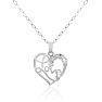 So In Love Diamond Heart Necklace In Sterling Silver, 18 Inches Image-1