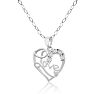So In Love Diamond Heart Necklace In Sterling Silver, 18 Inches Image-2