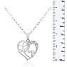 So In Love Diamond Heart Necklace In Sterling Silver, 18 Inches Image-4