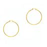 14 Karat Yellow Gold Polish Finished 30mm Hoop Earrings With Hinge With Notched Closure Image-1