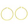 14 Karat Yellow Gold Polish Finished 45mm Hoop Earrings With Hinge With Notched Closure Image-1