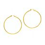 14 Karat Yellow Gold Polish Finished 55mm Hoop Earrings With Hinge With Notched Closure Image-1
