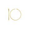 14 Karat Yellow Gold Polish Finished 60mm Twisted Textured Hoop Earrings With Hinge With Notched Closure Image-1