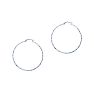 14 Karat White Gold Polish Finished 30mm Etched Hoop Earrings With Hinge With Notched Closure Image-1