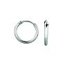 14 Karat White Gold Polish Finished 10mm Endless Hoop Earrings With Hidden Snap Backs  Image-1