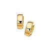 14 Karat Yellow Gold Polish Finished 15mm Snuggie Hoop Earrings With Hidden Snap Backs Image-1