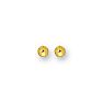 14 Karat Yellow Gold Polish Finished 10mm Ball Stud Earrings With Friction Backs  Image-1
