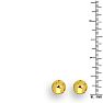 14 Karat Yellow Gold Polish Finished 10mm Ball Stud Earrings With Friction Backs  Image-2