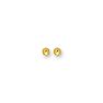 14 Karat Yellow Gold Polish Finished 3mm Ball Stud Earrings With Friction Backs  Image-1
