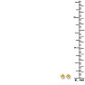 14 Karat Yellow Gold Polish Finished 3mm Ball Stud Earrings With Friction Backs  Image-2