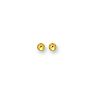 14 Karat Yellow Gold Polish Finished 4mm Ball Stud Earrings With Friction Backs  Image-1