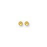 14 Karat Yellow Gold Polish Finished 5mm Ball Stud Earrings With Friction Backs  Image-1