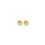 14 Karat Yellow Gold Polish Finished 6mm Ball Stud Earrings With Friction Backs  Image-1