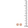 14 Karat Rose Gold Polish Finished 6mm Ball Stud Earrings With Friction Backs  Image-2