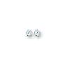 14 Karat White Gold Polish Finished 6mm Ball Stud Earrings With Friction Backs  Image-1