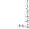 14 Karat White Gold Polish Finished 6mm Ball Stud Earrings With Friction Backs  Image-2