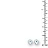 14 Karat White Gold Polish Finished 7mm Ball Stud Earrings With Friction Backs  Image-2