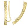 14 Karat Yellow Gold Diamond Cut 25x8mm Ear Climbers Image-1