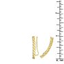 14 Karat Yellow Gold Diamond Cut 25x8mm Ear Climbers Image-2