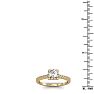 Cheap Engagement Rings, 1/2 Carat Square Halo With Round Brilliant Solitaire Diamond Engagement Ring in 14 Karat Yellow Gold Image-8