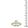 1 Carat Square Halo With Round Brilliant Solitaire Diamond Engagement Ring in 14 Karat Yellow Gold Image-8
