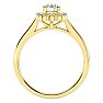 3/4 Carat Halo Diamond Engagement Ring In 14 Karat Yellow Gold Image-3