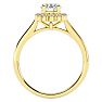 1 Carat Halo Diamond Engagement Ring In 14 Karat Yellow Gold Image-3